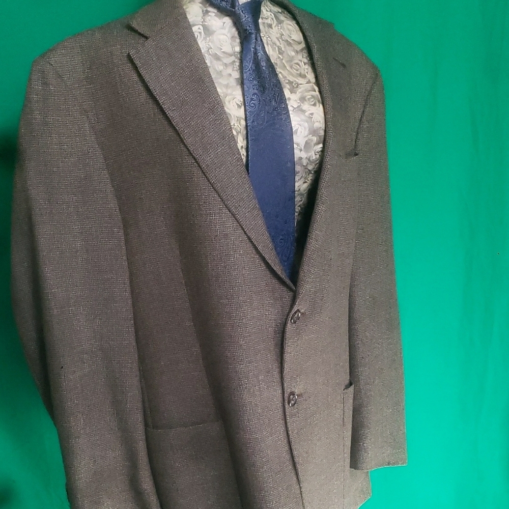Hart Schaffner Marx for Dillards Brown Tweed Sport Coat 48L - Picture 10 of 12
